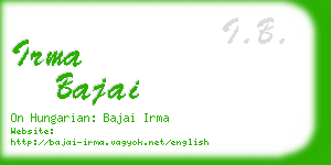 irma bajai business card